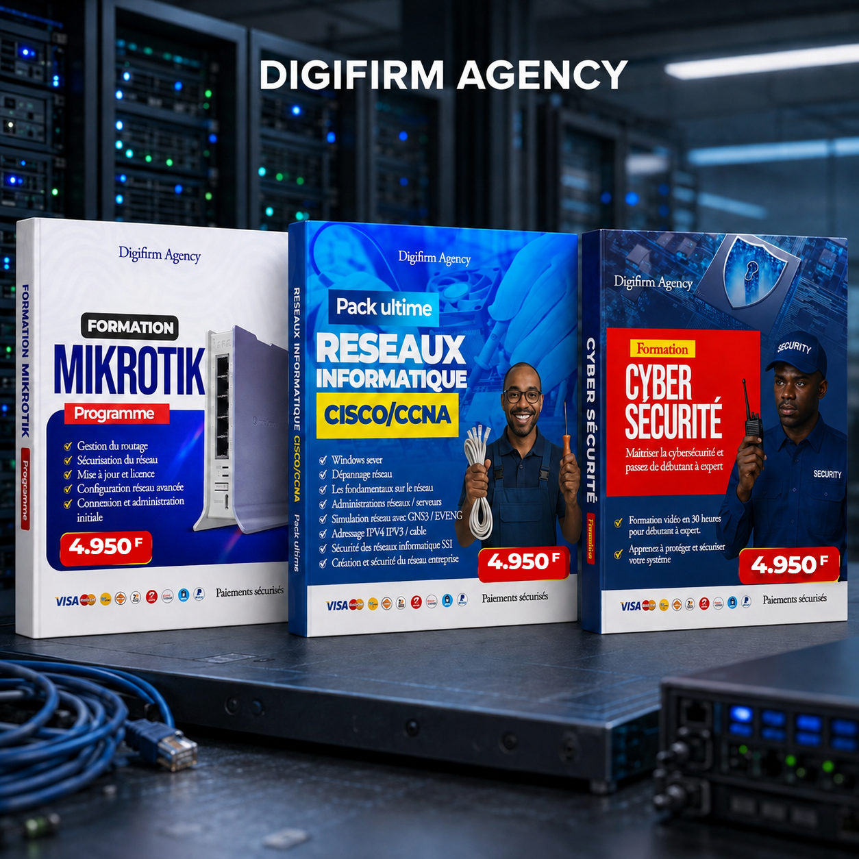 Couverture de la formation Pack Réseaux, Systèmes & Cybersécurité